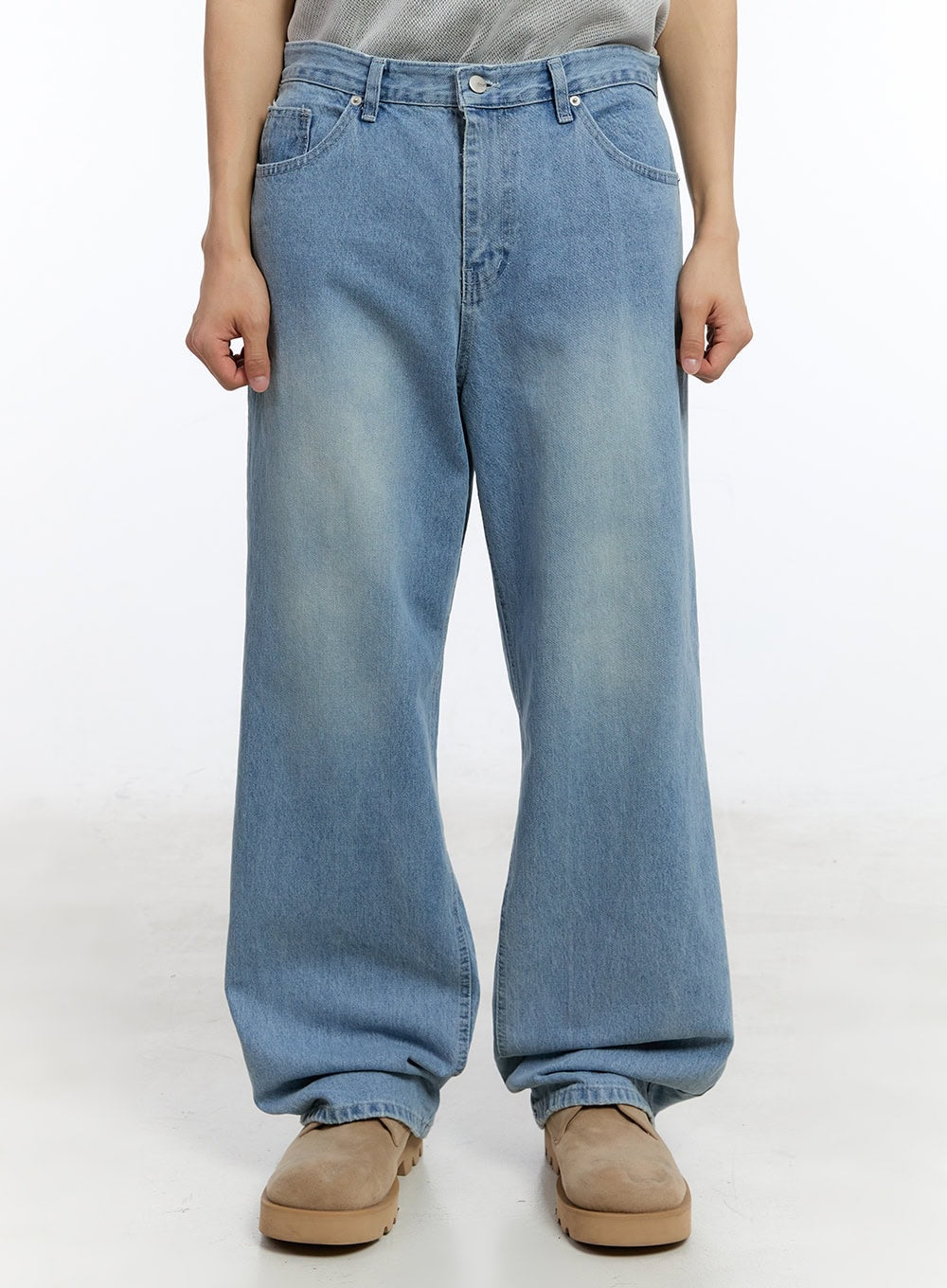 Men's Wide-Leg Jeans (Light Blue) IY530