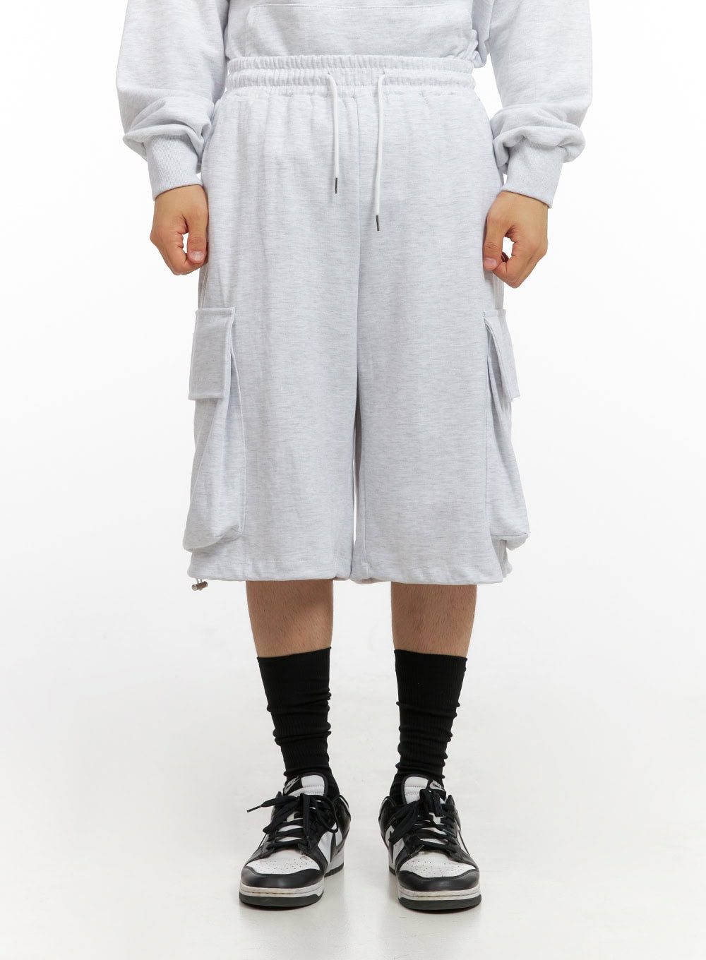 Men's Cargo Sweatshorts (Light Gray) IG409