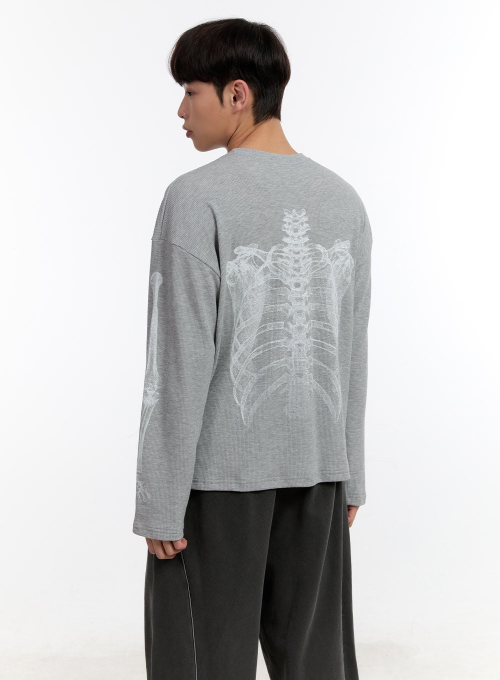 Men's Skeleton Graphic Long Sleeve Top IA504