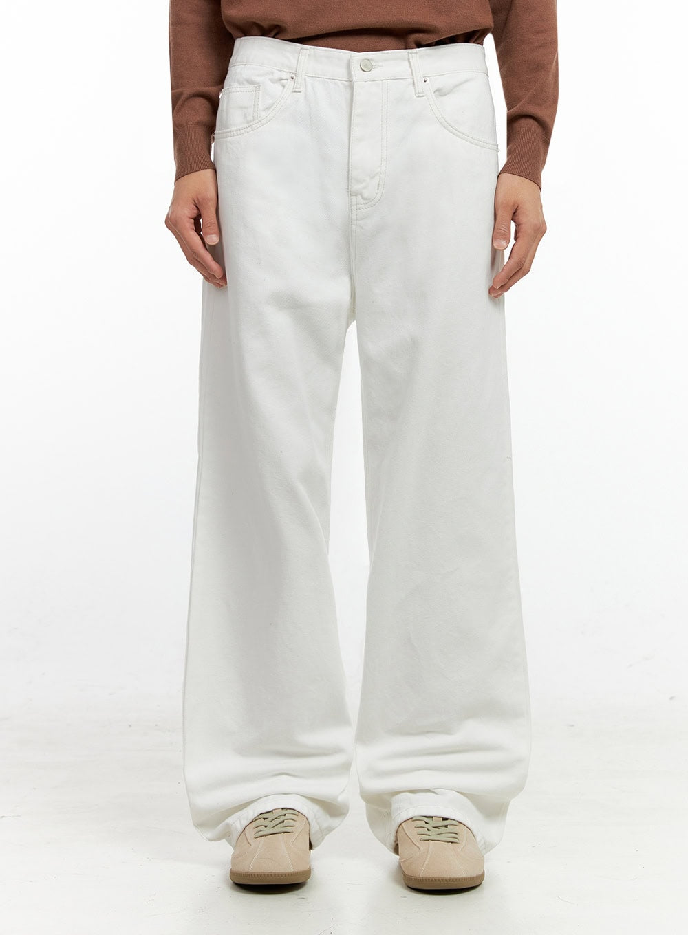Men's Denim Dream Wide Leg Jeans (White) IN401