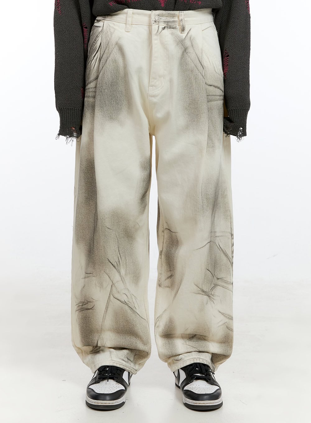 Men's Acubi Pintuck Washed Baggy Pants IG421