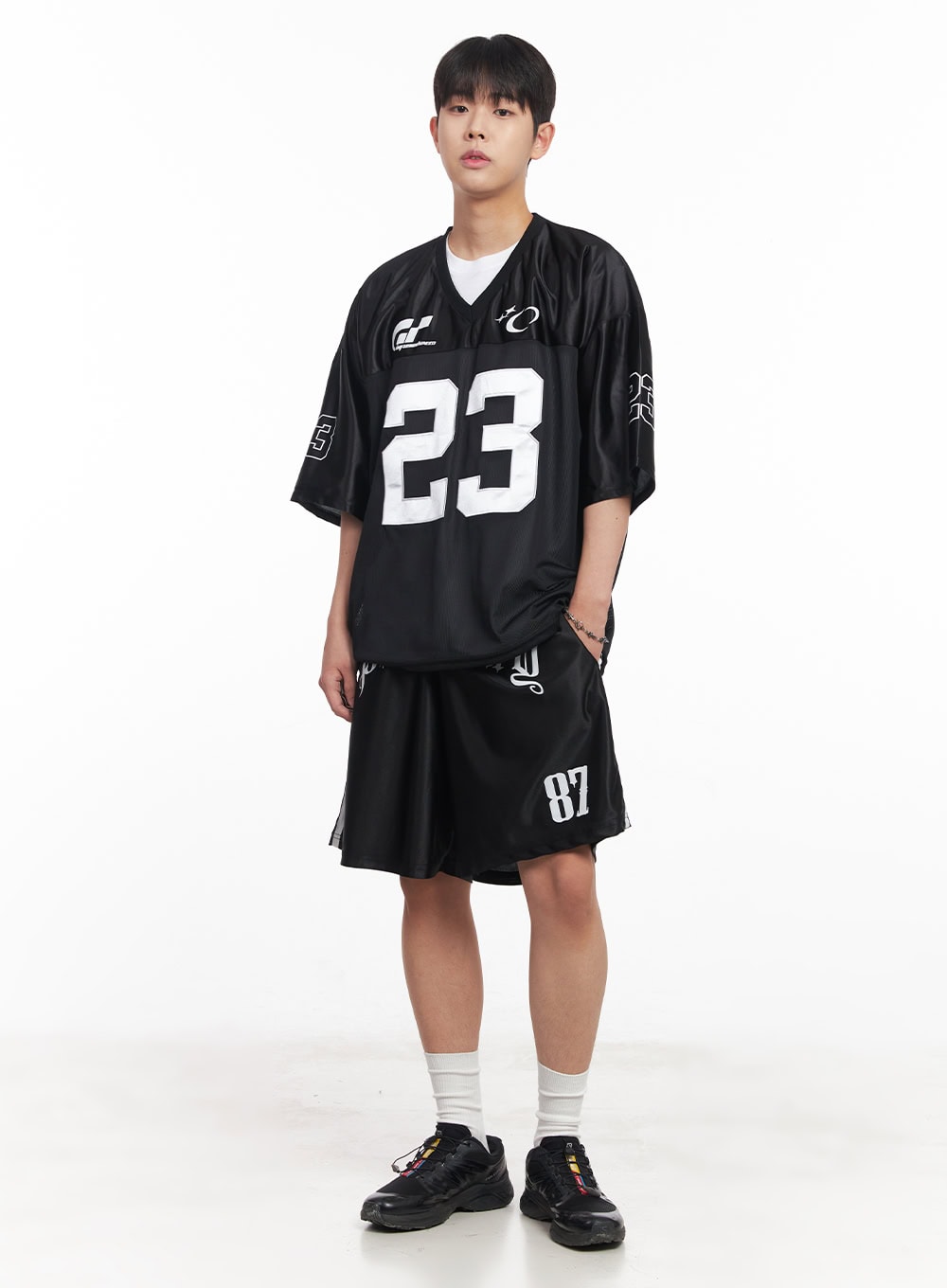 Men's Mesh V-Neck Jersey T-Shirt IA525