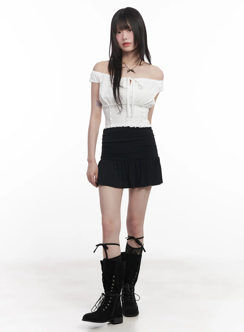 High-Waist Flared Mini Skirt CU519