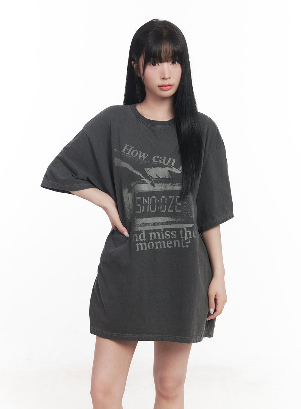 Graphic Oversize Cotton T-Shirt CY527