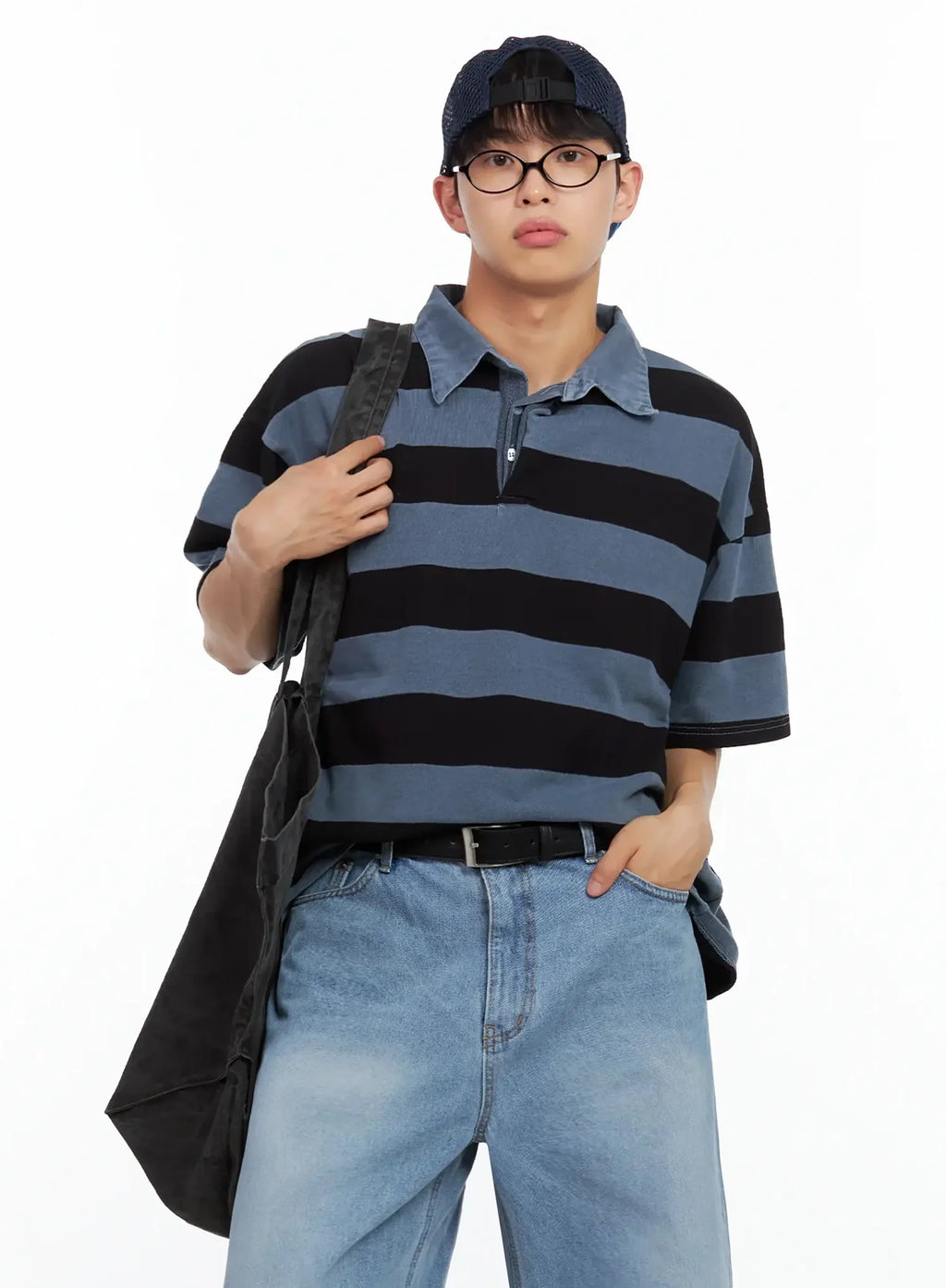 Men's Striped Polo Shirt IL516