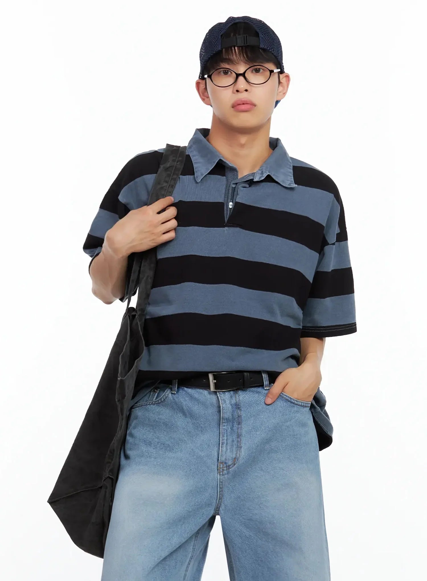 Men's Striped Polo Shirt IL516