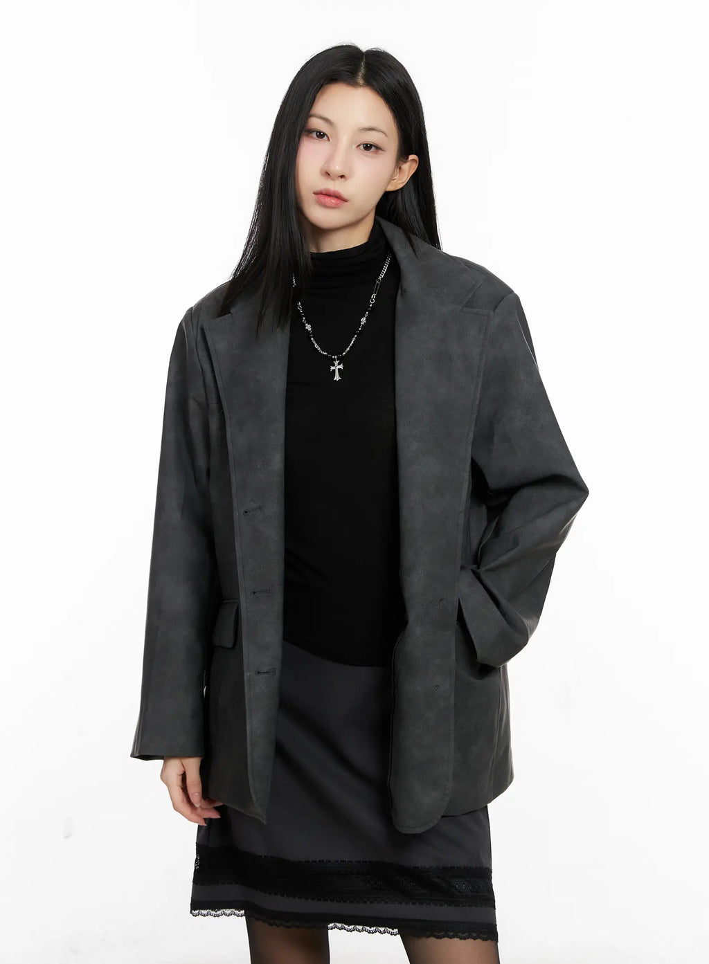 Soft-Brushed Oversized Blazer CG526