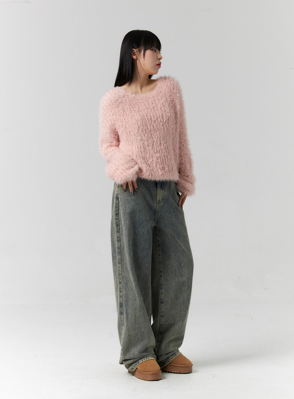 Fuzzy Knit Sweater CS313