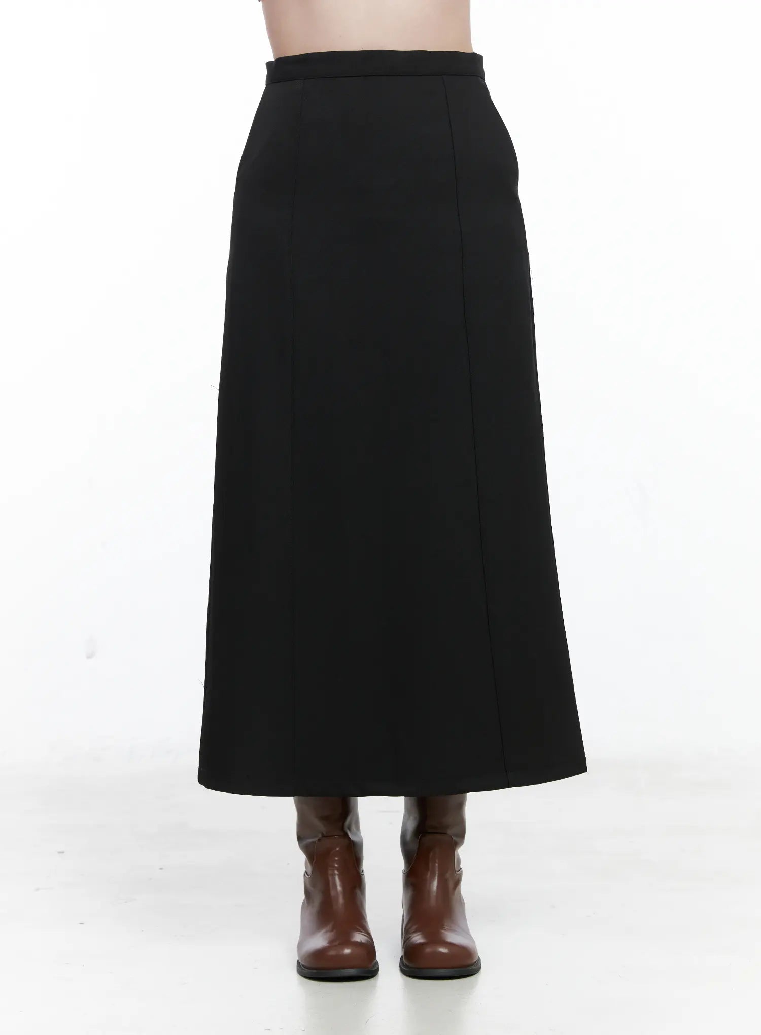 Elegant High-Slit Midi Skirt CO506