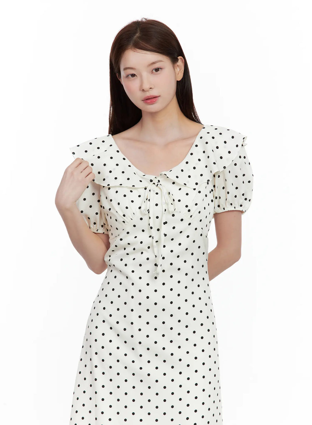 Vintage-Inspired Polka-Dot Dress CL502