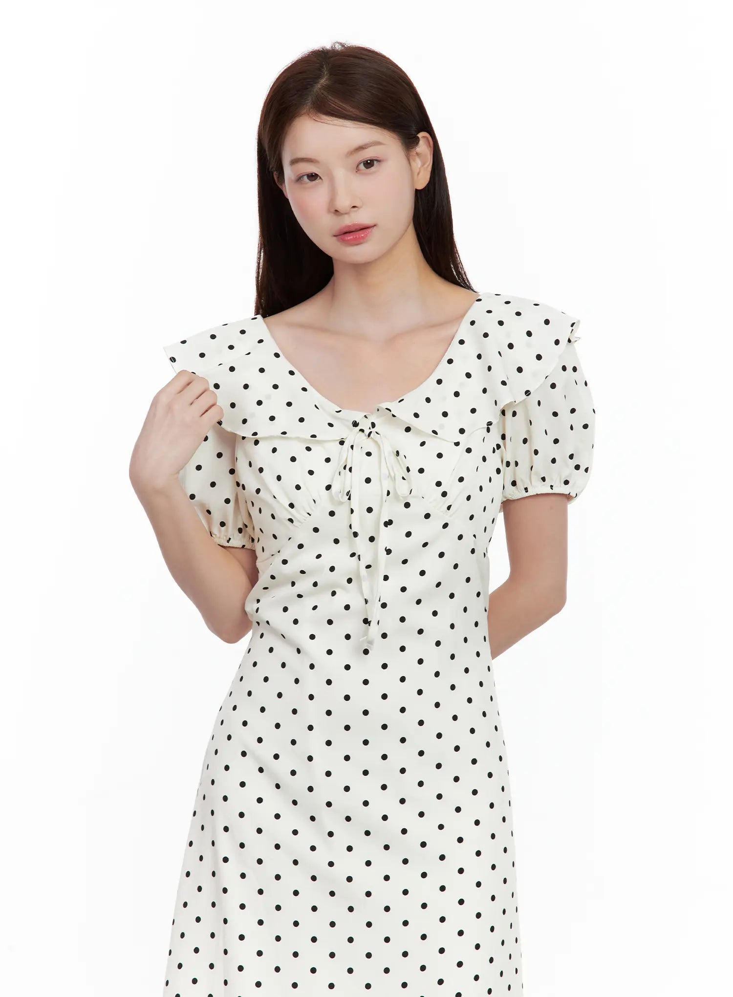 Vintage-Inspired Polka-Dot Dress CL502