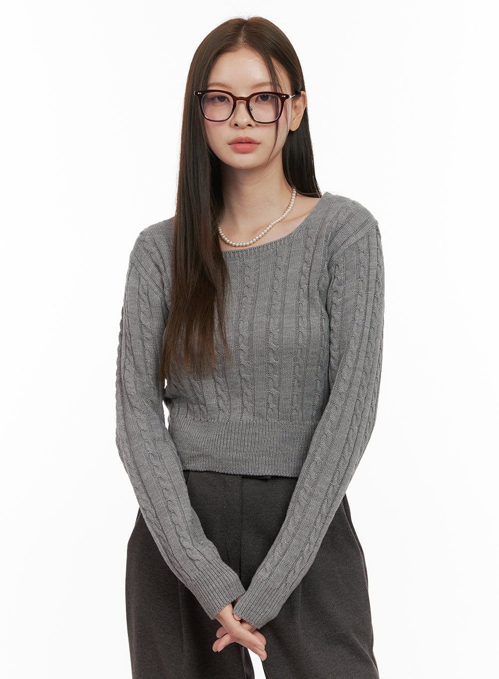 Cable Knit Button Detail Sweater OD412