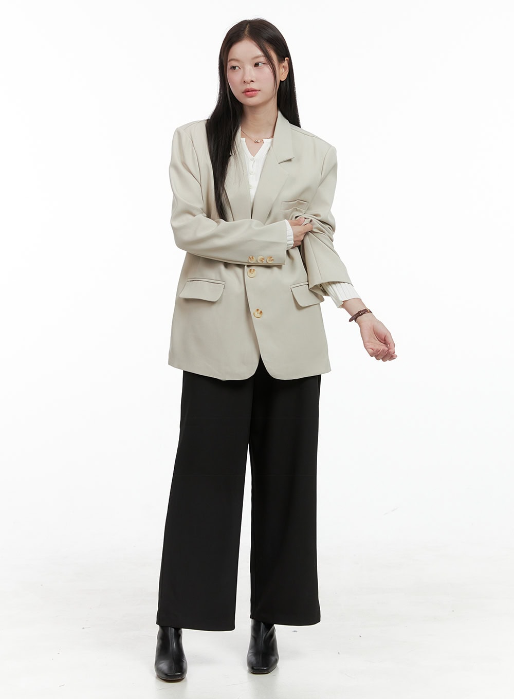 Banded Wide Leg Pants OG416