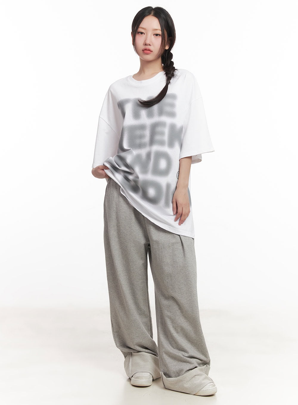 Blur Graphic Oversize T-Shirt CA529