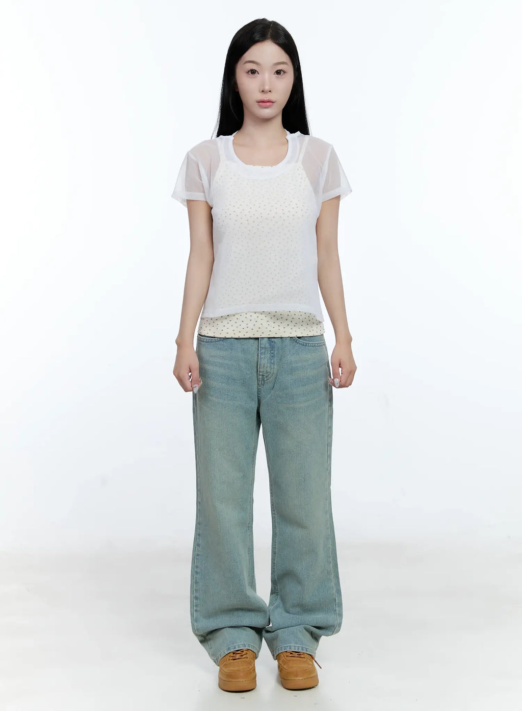 Sheer Tie-Strap Tee CG501