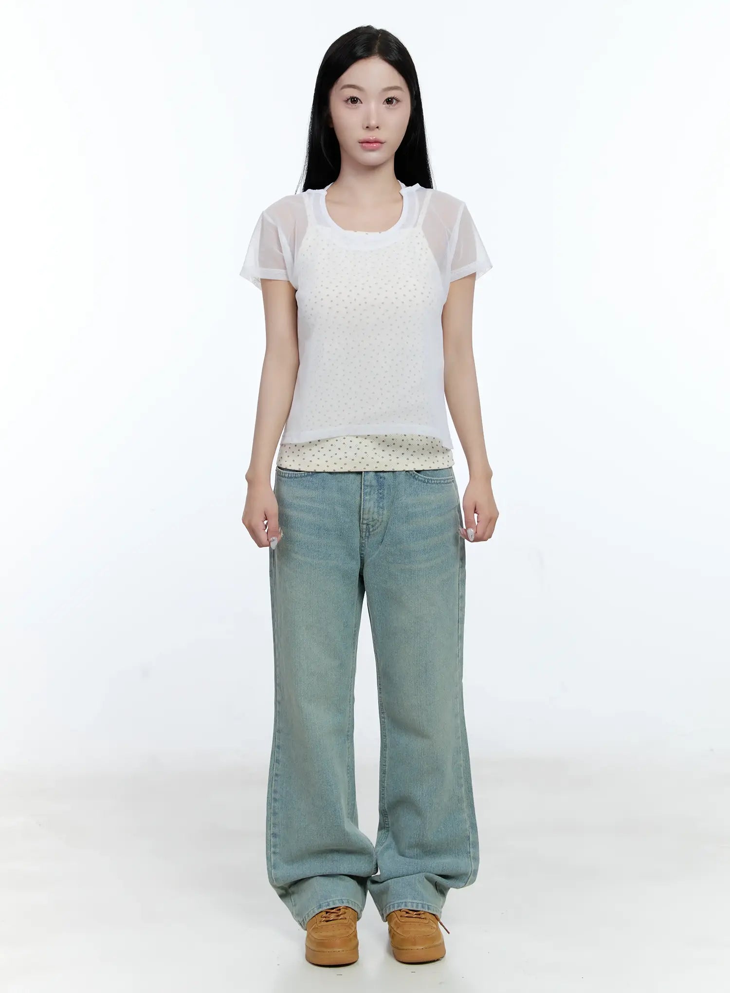 Sheer Tie-Strap Tee CG501