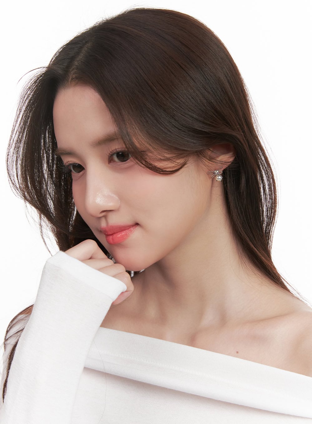 Pearl Ribbon Earrings CJ515