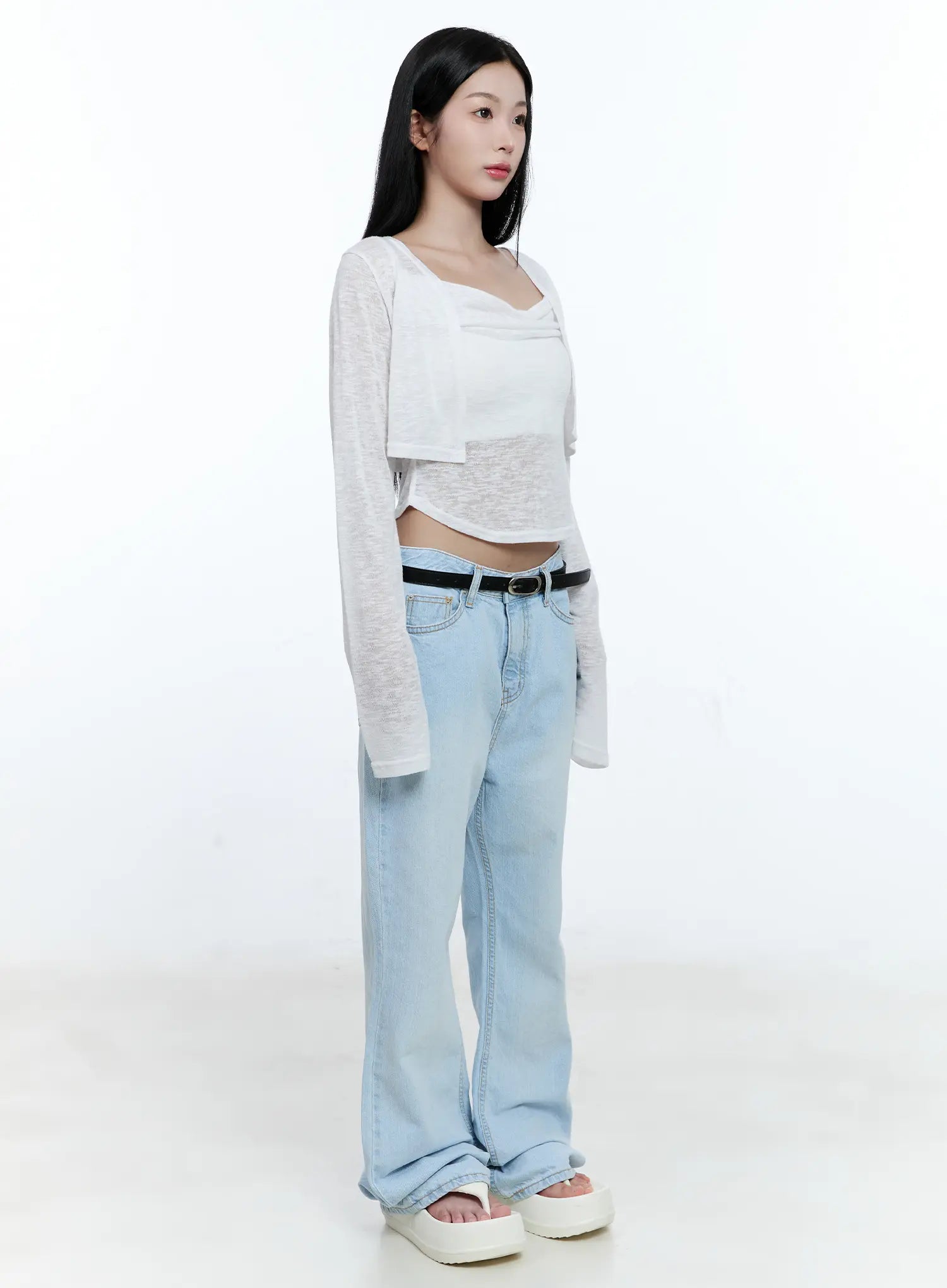 Mae Washed Flare Denim Jeans CG512