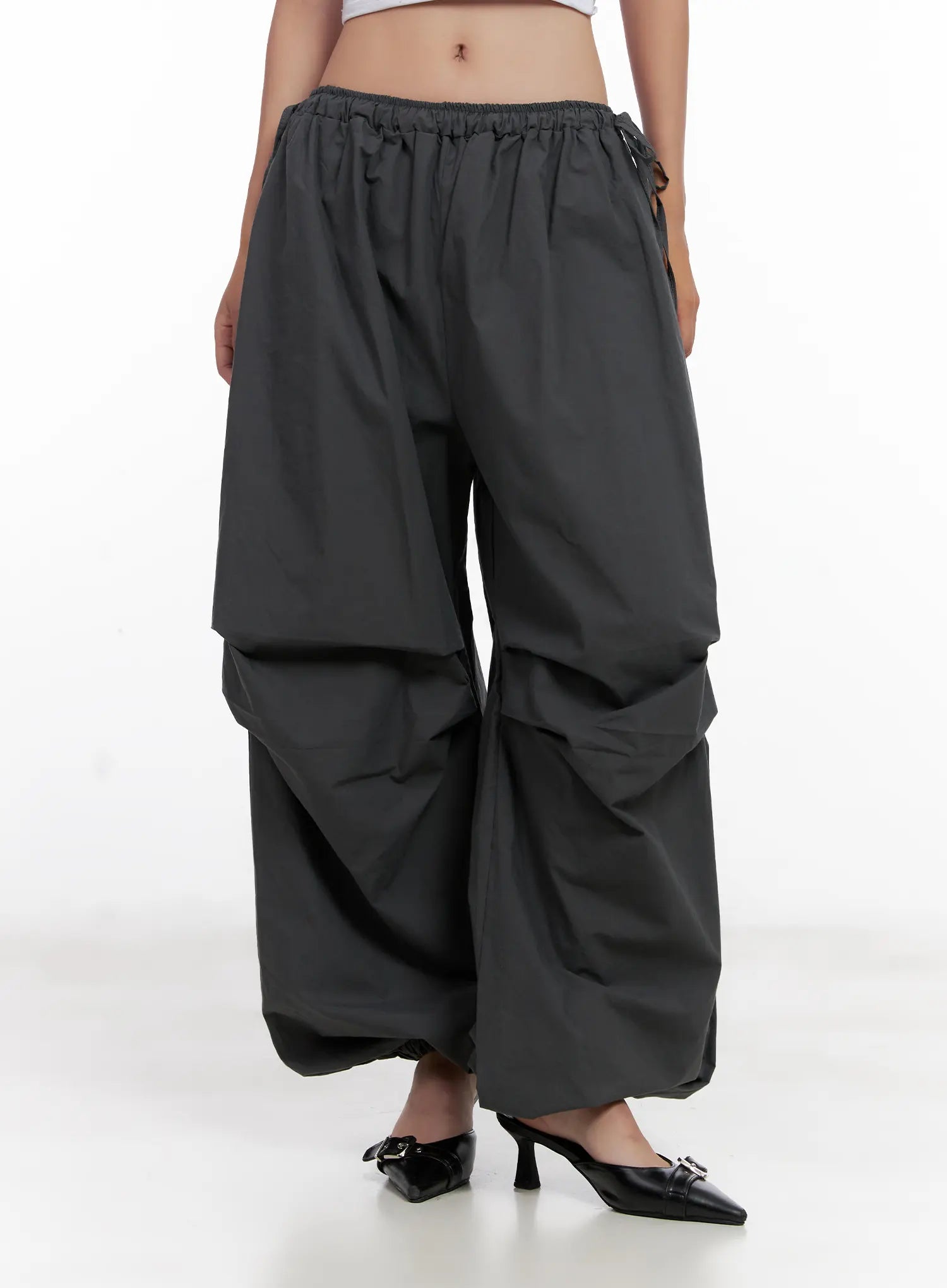 Pleated Wide-Leg Joggers CL518