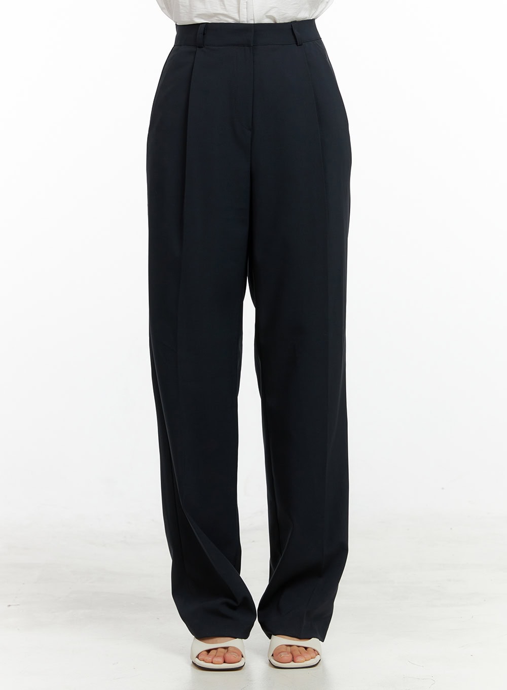 Pintuck Straight Tailored Pants OL411