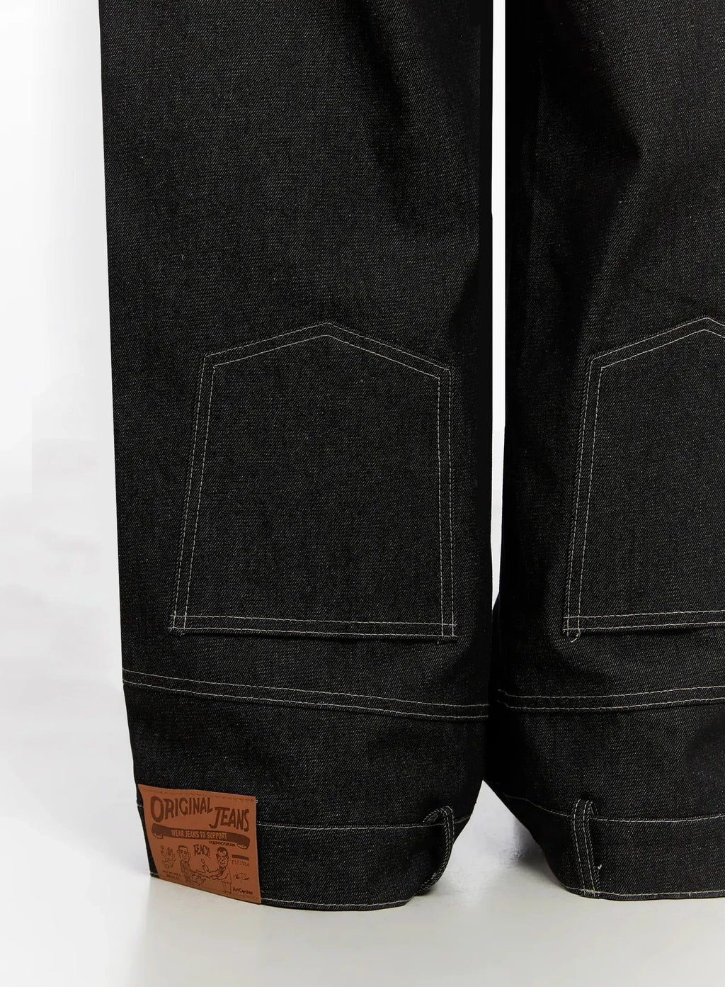 Men's Dark Denim Wide Pants IO517