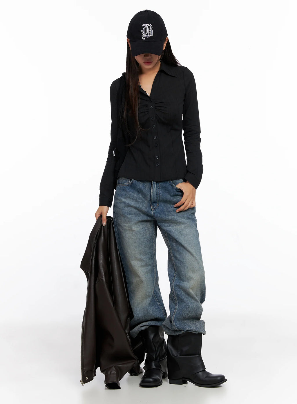 Ryujin Vintage Washed Flare Jeans CO514