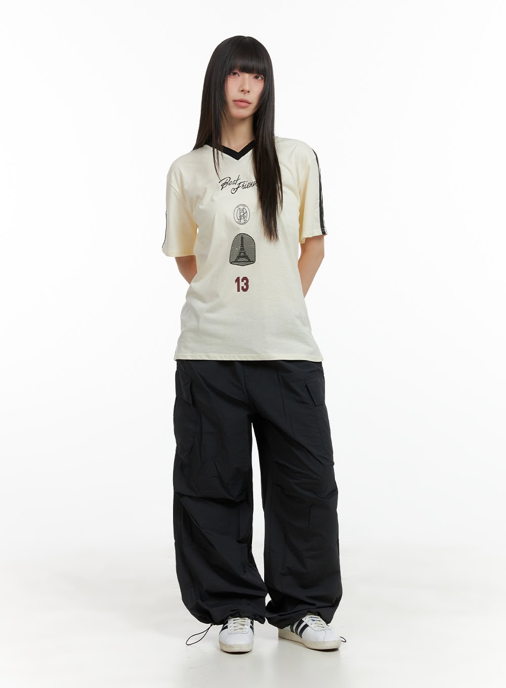 Solid Cargo Chic Nylon Pants CL422