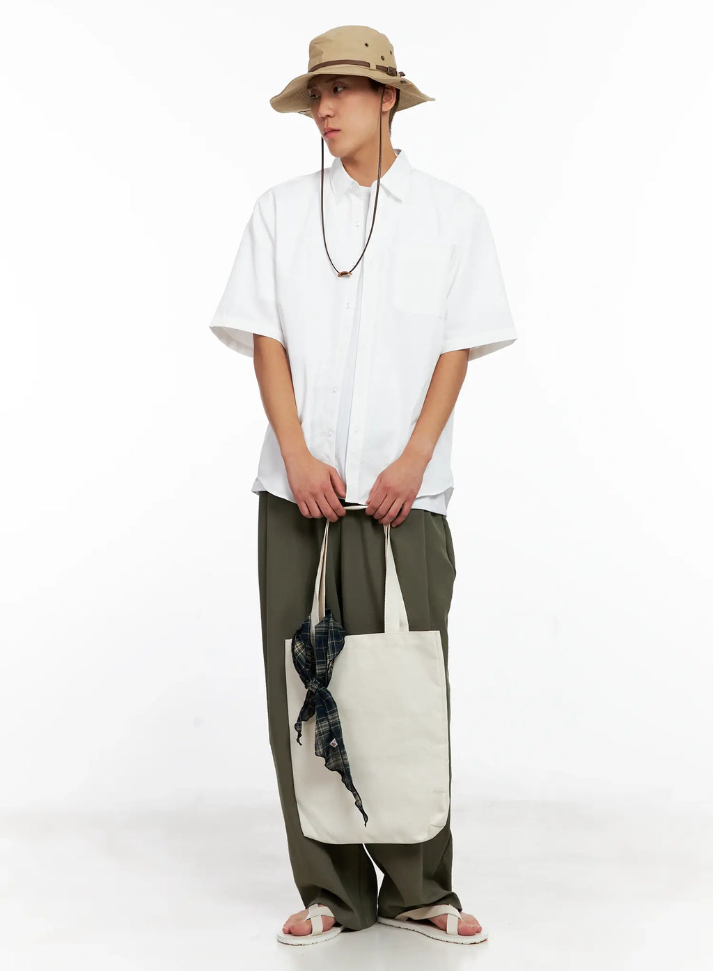 Men's Short-Sleeve Button-Up IG511