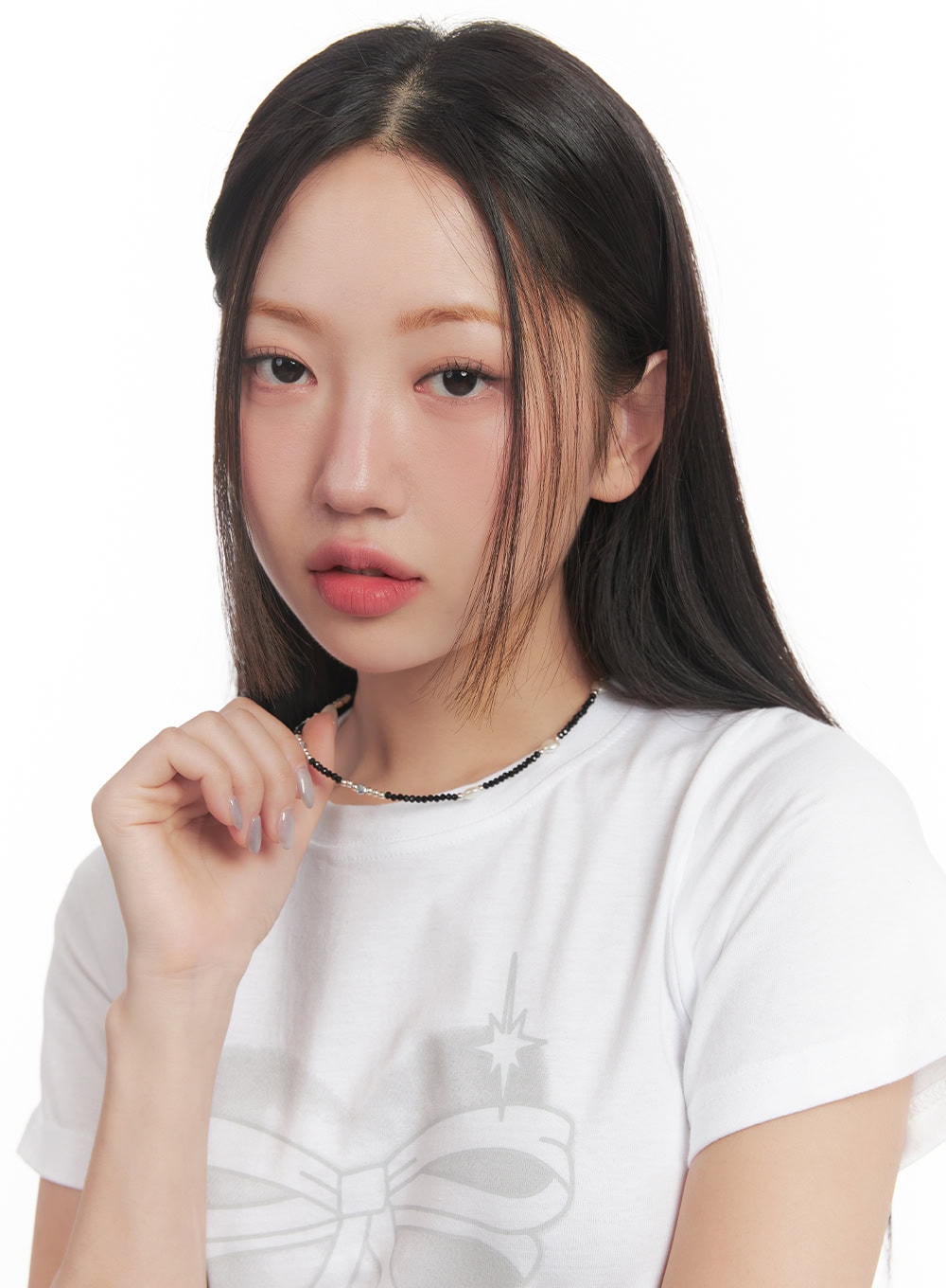 Beaded Pearl Charms Necklace CF525