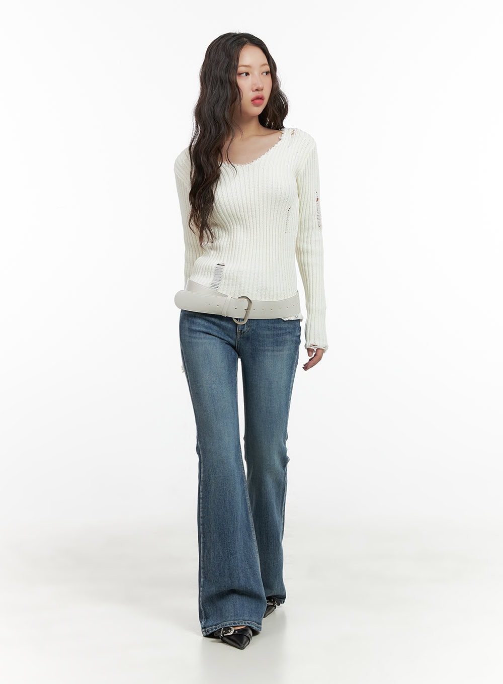Lila Slim Bootcut Jeans CG422
