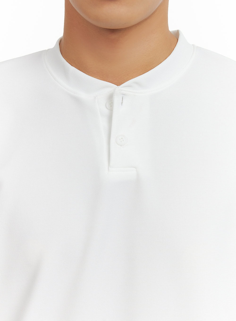 Men's Buttoned Solid T-Shirt IU414