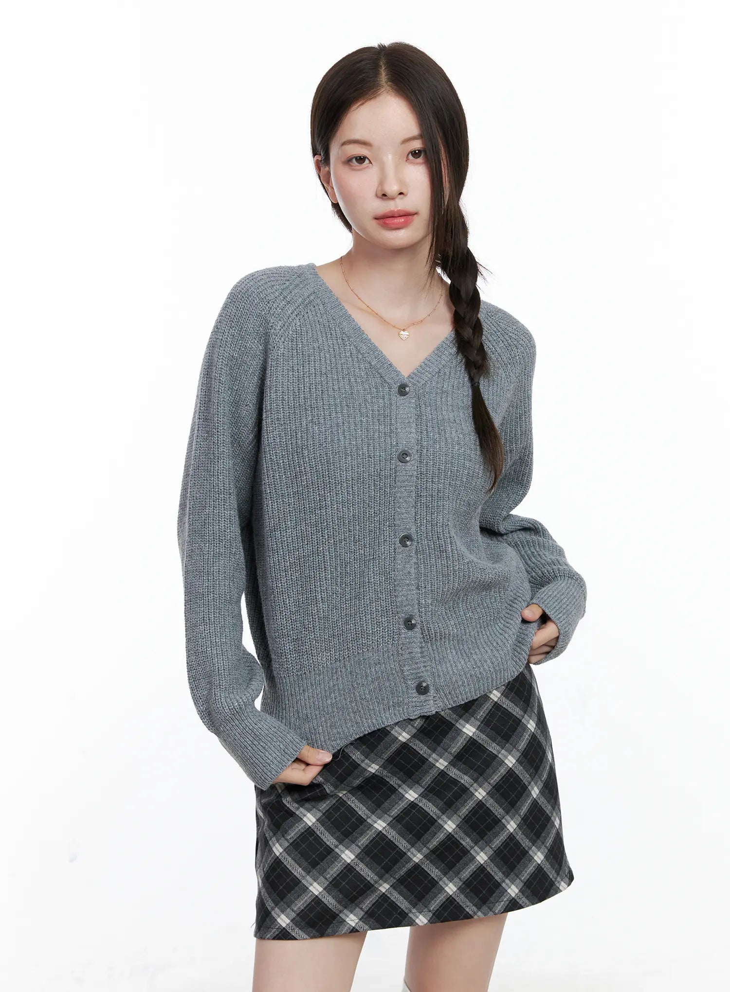 V-Neck Button Knit Cardigan CO506
