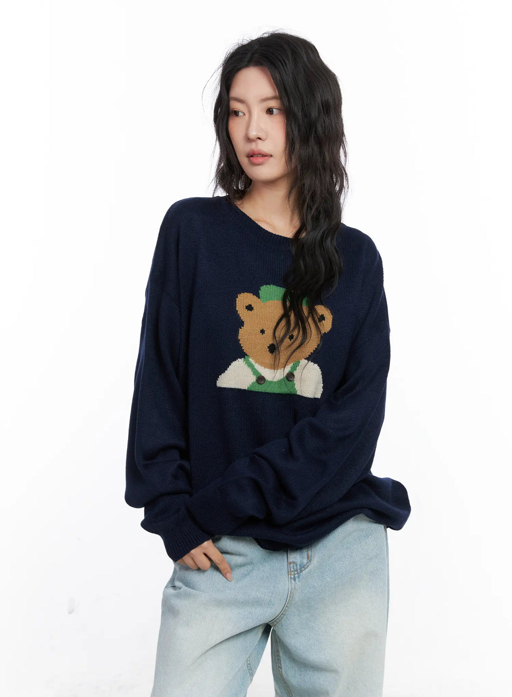 Teddy Graphic U-Neck Sweater CO508