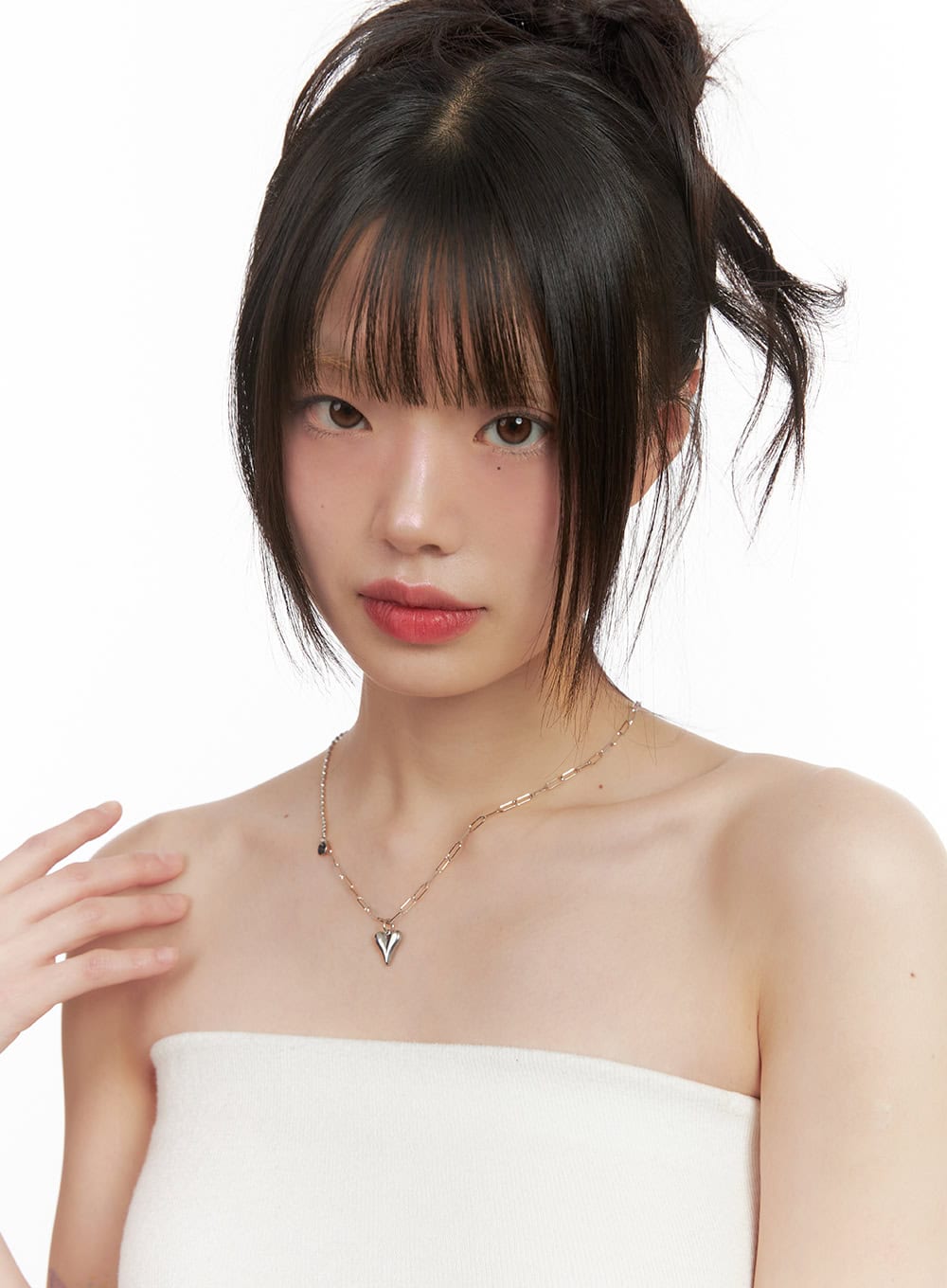 Hary Two-Line Heart Necklace CJ502