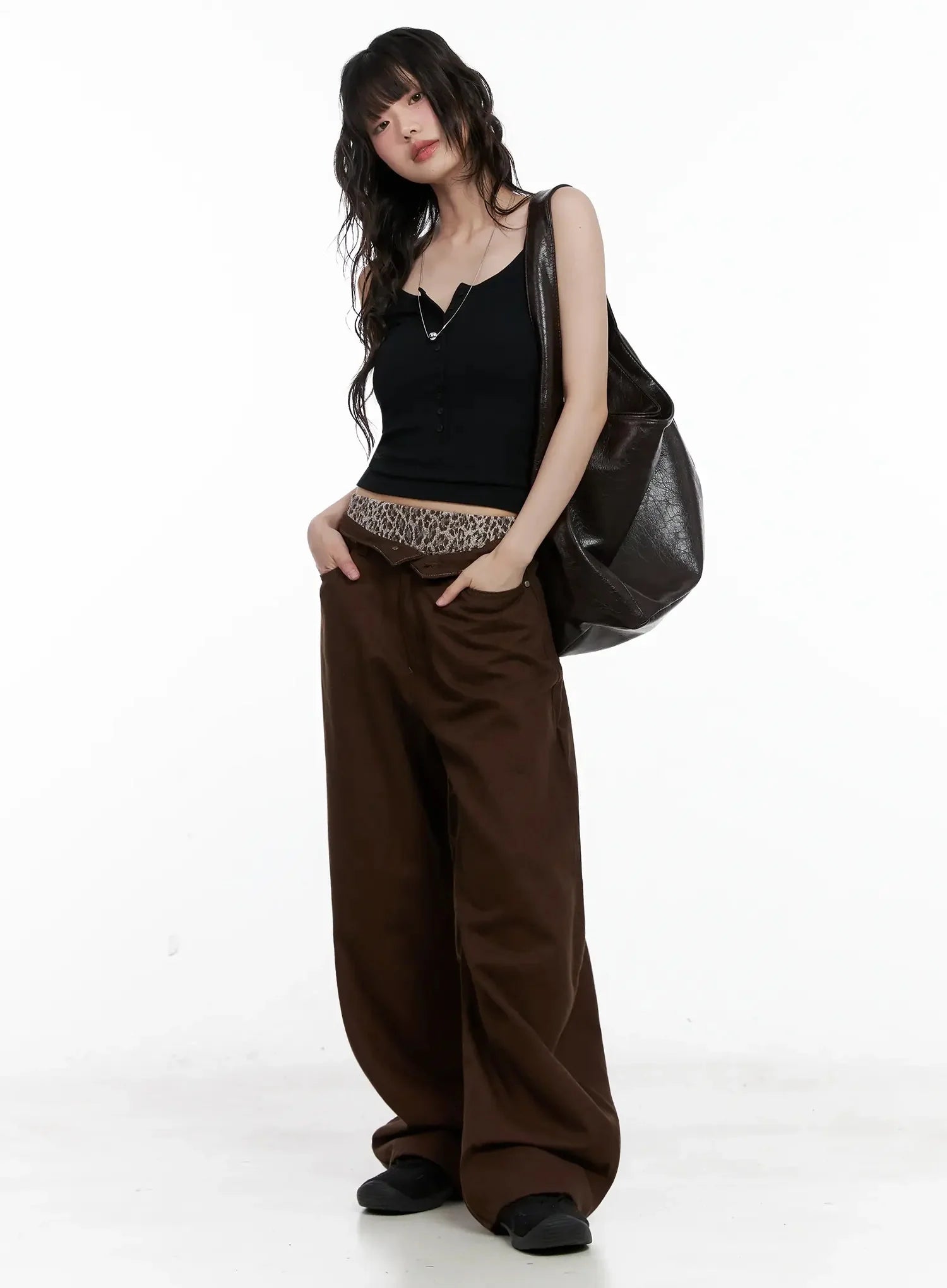 Ribbed Button Front Tank Top IL531