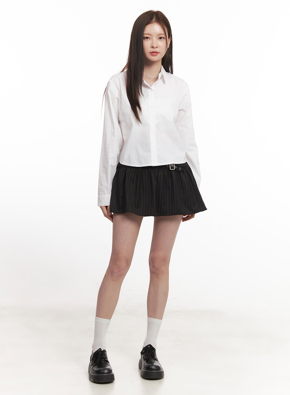 Essential Crop Collared Shirt CA501