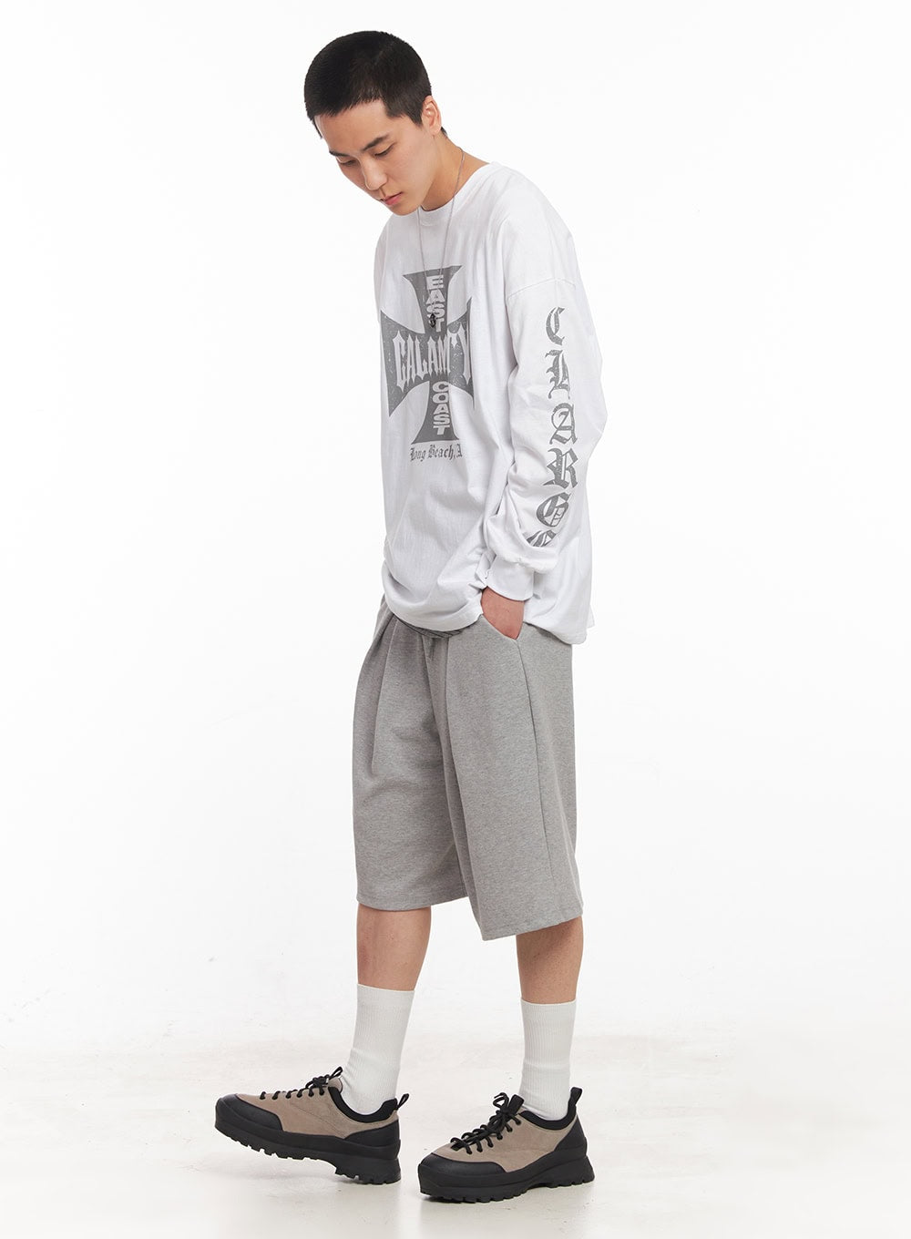 Men's Cotton Graphic Long Sleeve Shirt IY506