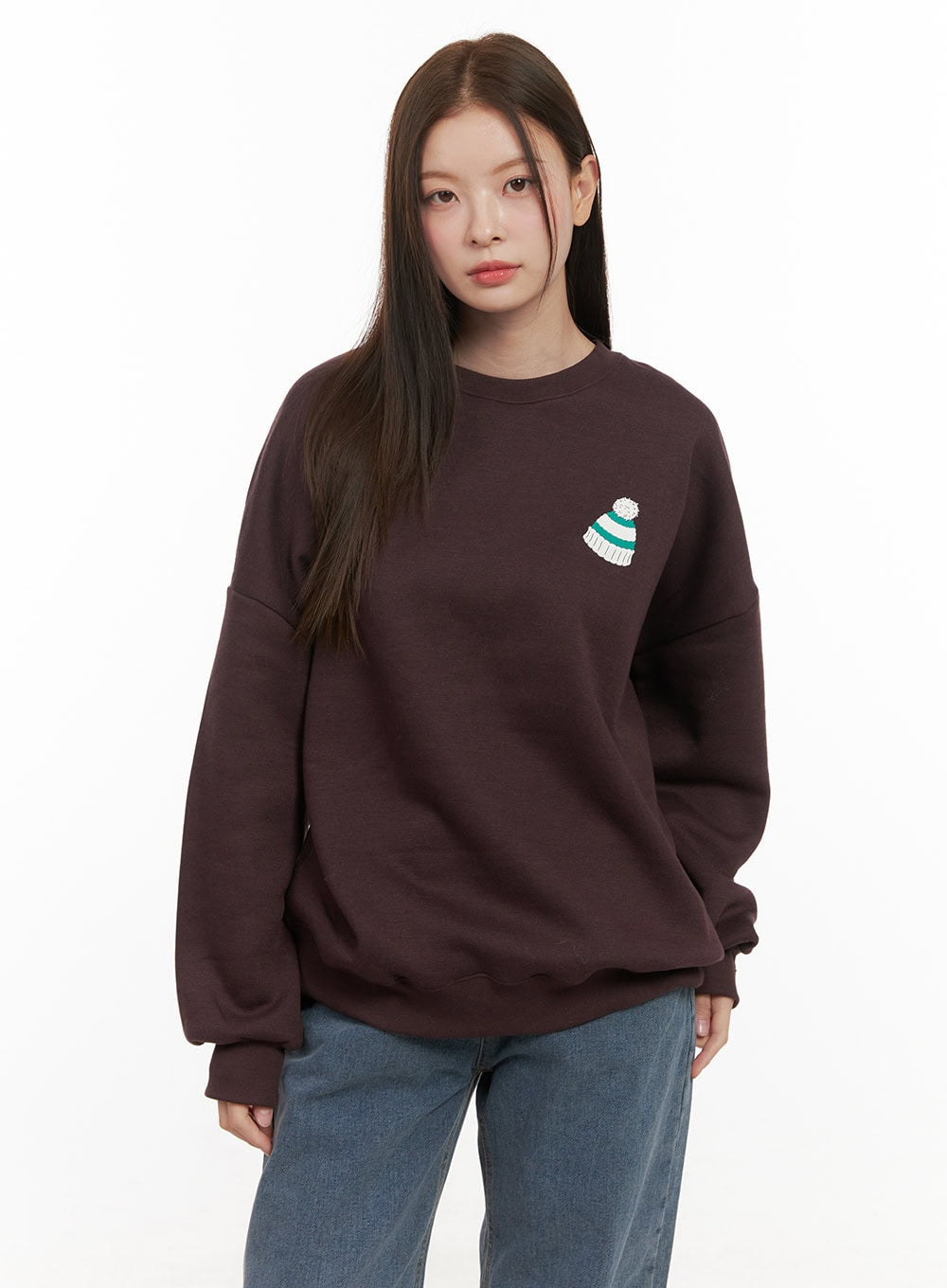 Loose-Fit Graphic Bear Crew Neck OD412