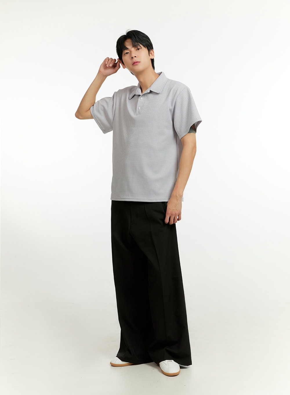 Men's Textured Polo T-Shirt IL412