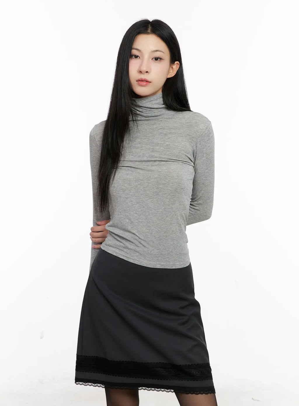 Basic Slim Fit Long Sleeve Turtleneck CG526