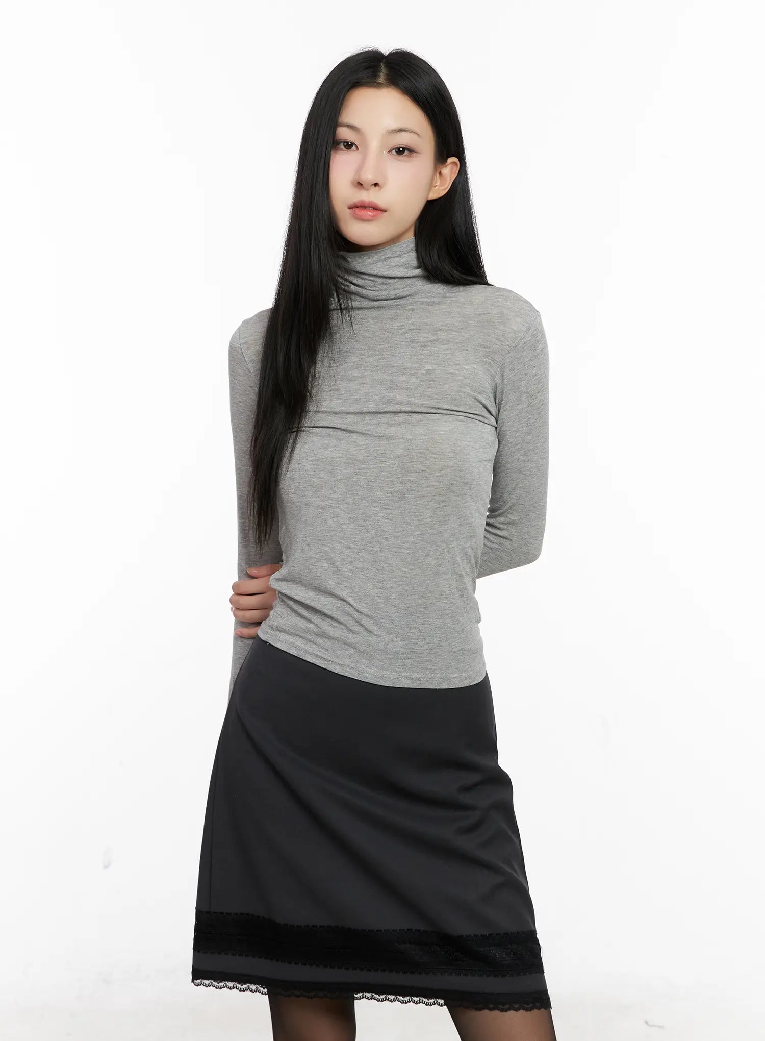 Basic Slim Fit Long Sleeve Turtleneck CG526