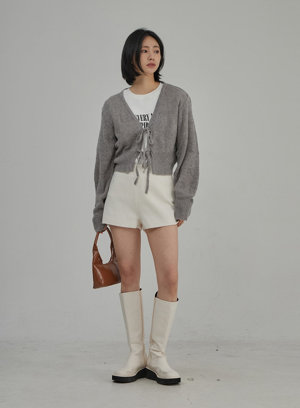 Tweed High Waist Shorts OJ304