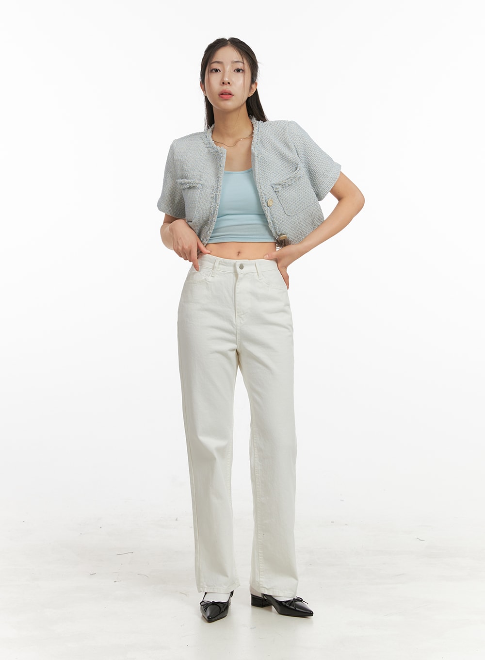 Crop Tweed Jacket OA429