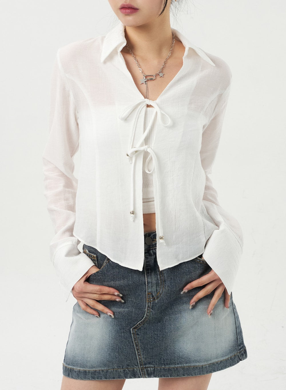 Double Ribbon Blouse CA327