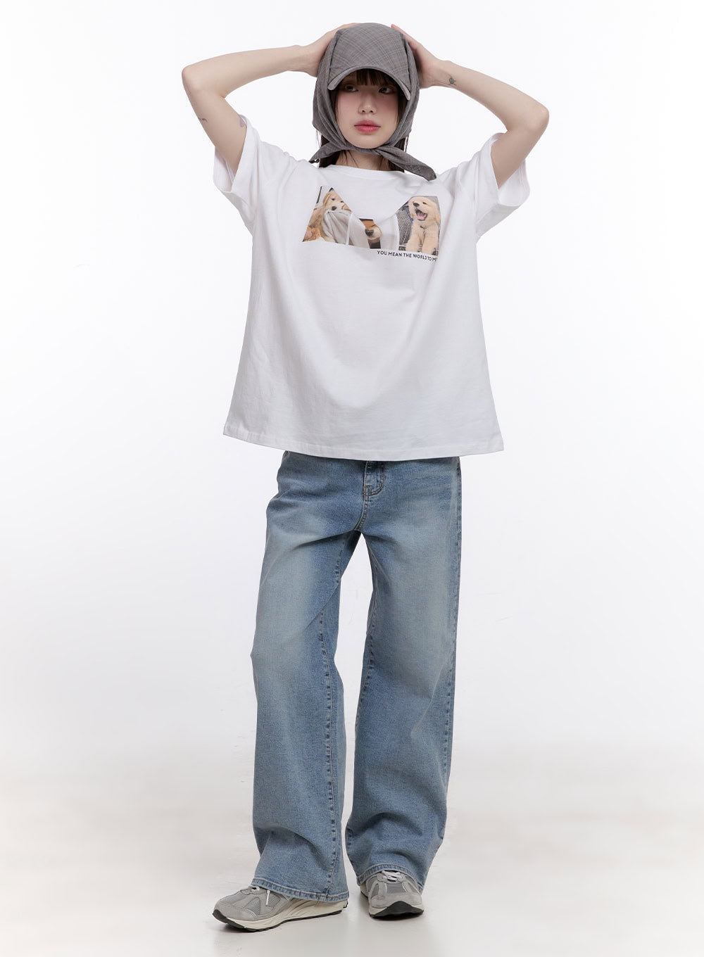 Puppy Graphic Loose-Fit Tee CF512