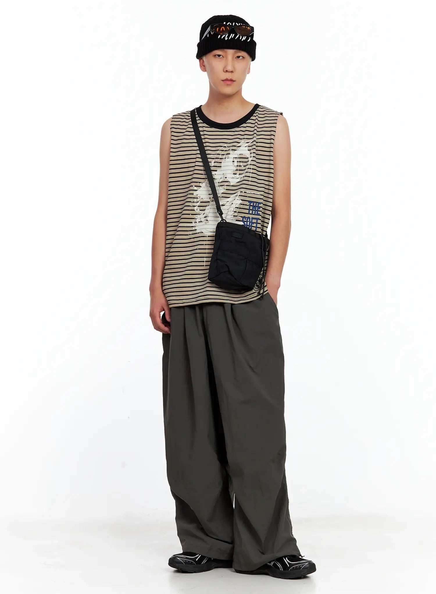 Men's Striped Sleeveless Tee IL511