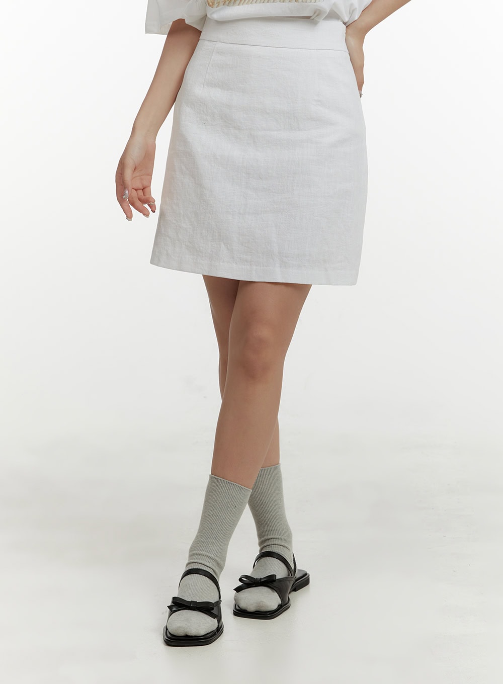 Linen Mini Skirt OY413