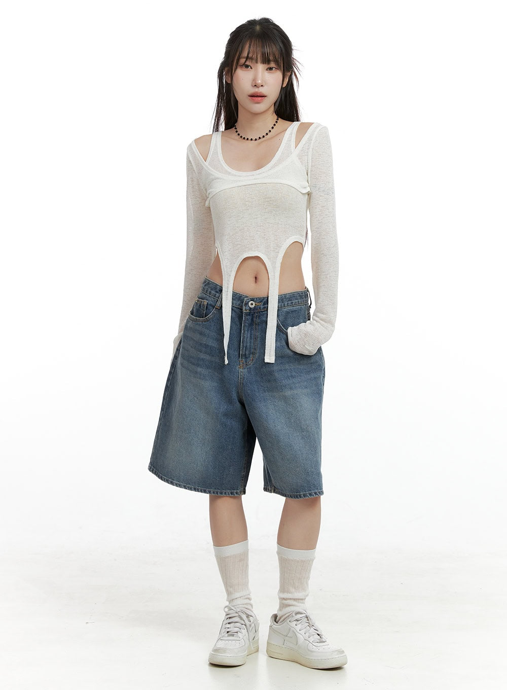 Unbalanced Chic Crop Top CL424