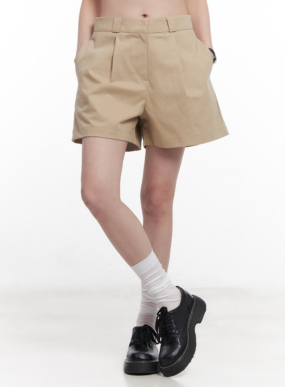 Pintuck Cotton Shorts CY515