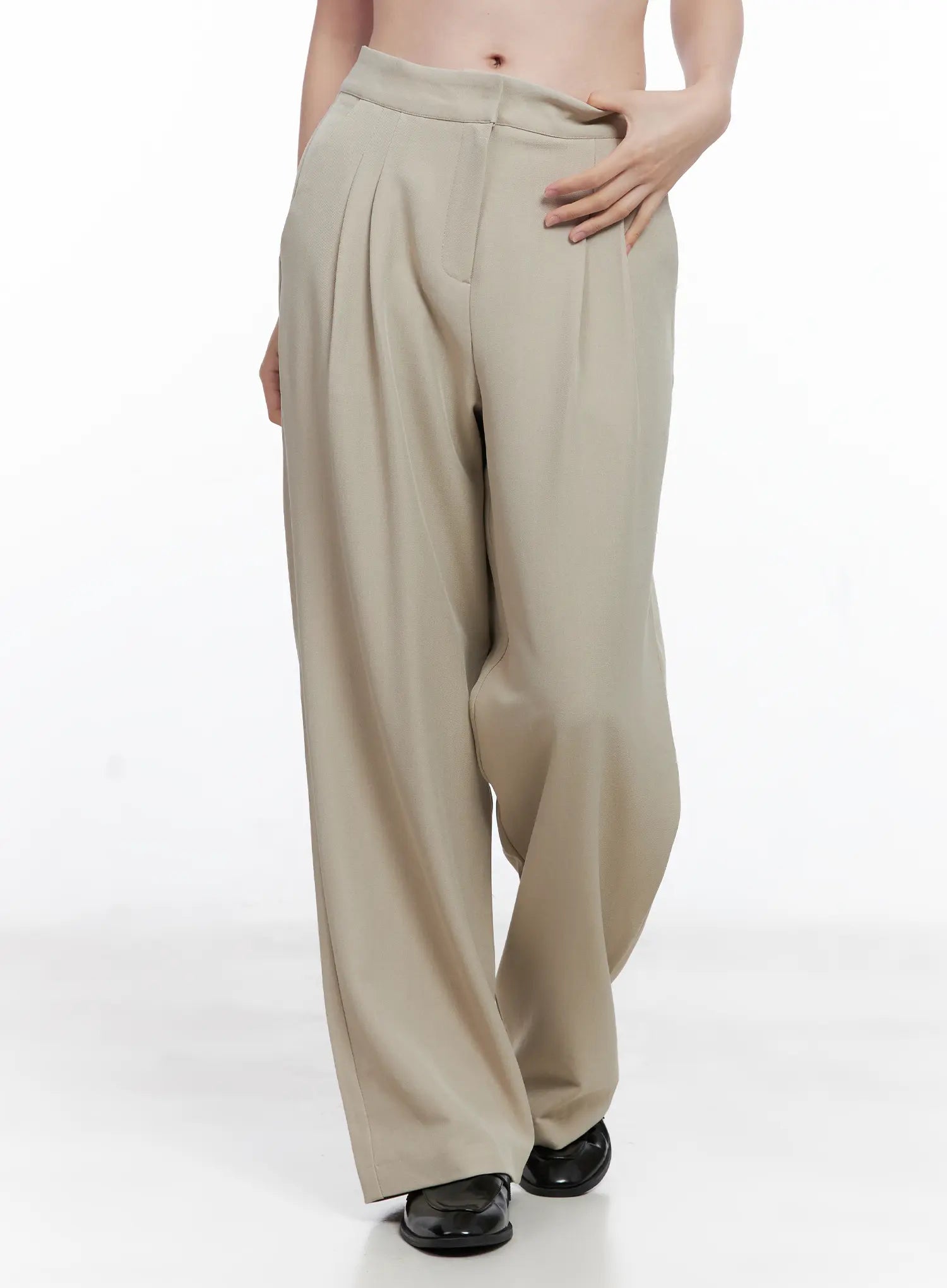 Elegant Pintuck Wide Slacks CG521